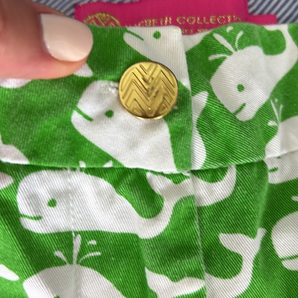 Macbeth Collection Green and White Shorts with Whale Print - Picture 2 of 6